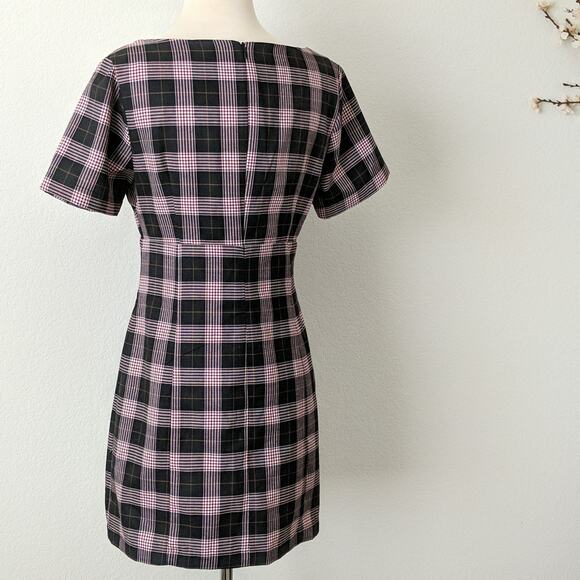 Lulus Extra Credit Plaid Dark Academia Mini Dress - Picture 7 of 11